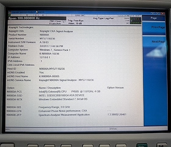 Keysight / Agilent N9000A 3GHz CXA Signal Analyzer with Low Phase Noise - Calibrated - Image 2