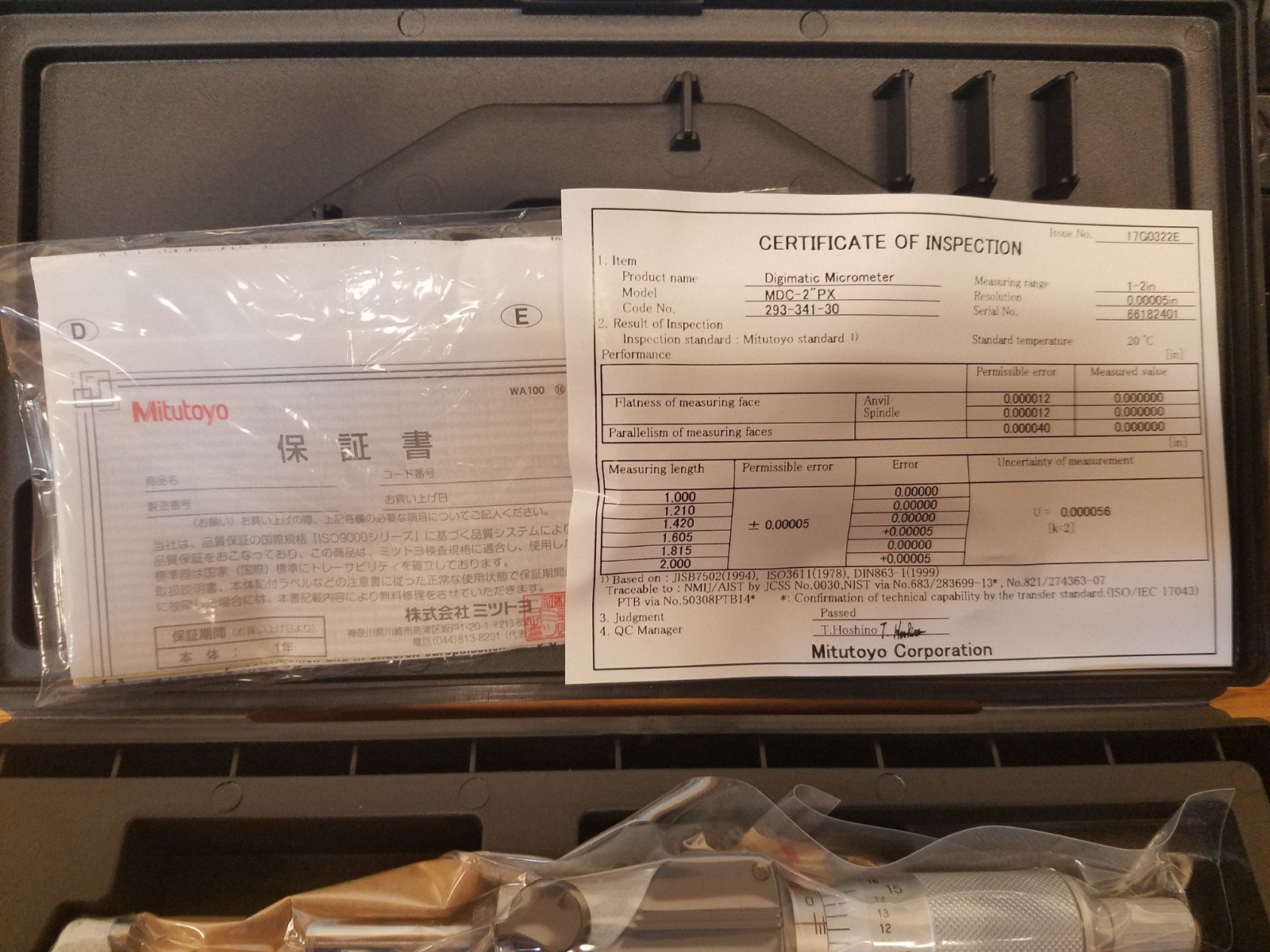 Mitutoyo 293-341-30 Digimatic Outside Micrometer 1-2 Inch IP65 - Image 5