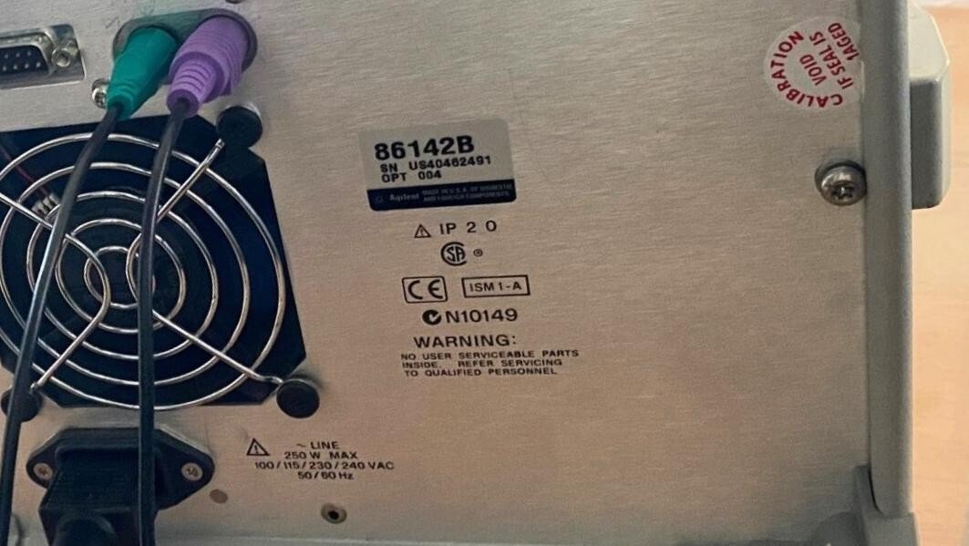 Agilent Optical Spectrum Analyzer Repair and Calibration Evaluation - All Models - Image 4