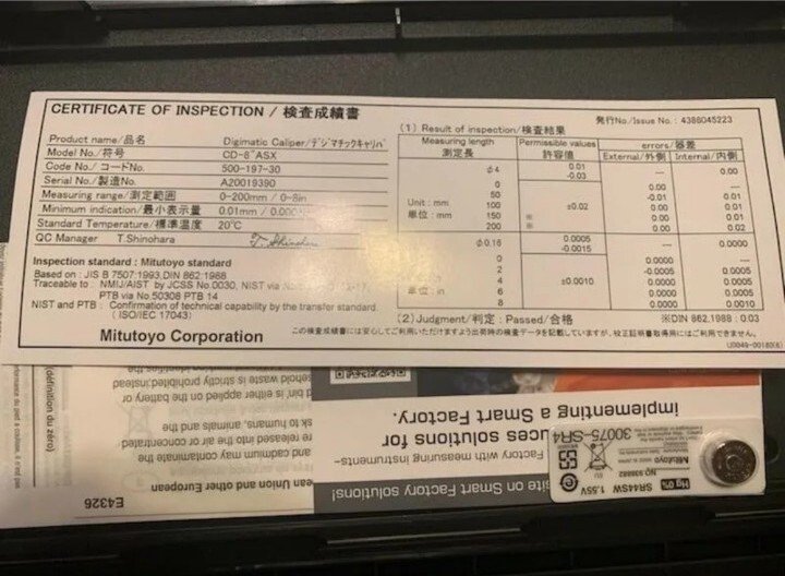 Mitutoyo Absolute Digimatic 0-8 Digital Caliper 500-197-30 - Image 3