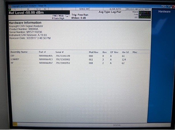 Keysight / Agilent N9000A 3GHz CXA Signal Analyzer with Low Phase Noise - Calibrated - Image 5
